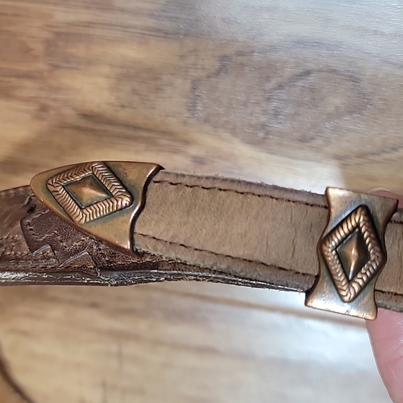 Nocona Copper & Leather Belt 28 - Picture 9 of 12